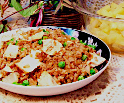 Image of Salmon Fried Rice with Herbed Pineapple